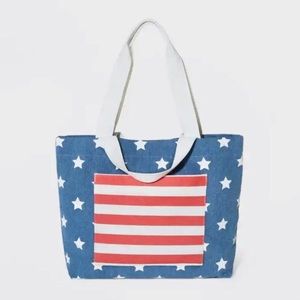 Cat & Jack Denim Handbag American Flag Pattern